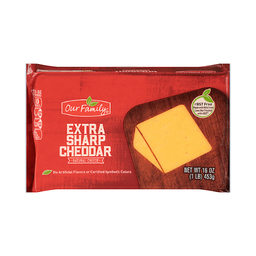 Our Family Cheese Block  Sharp Cheddar 16oz