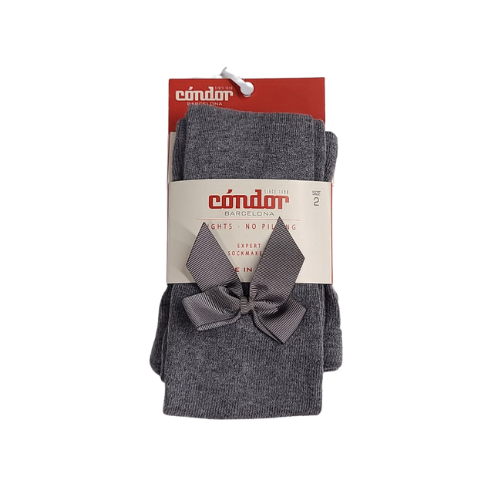 Condor Barcelona Grey Bow Tights Size 2 ( 18 - 24 mths )