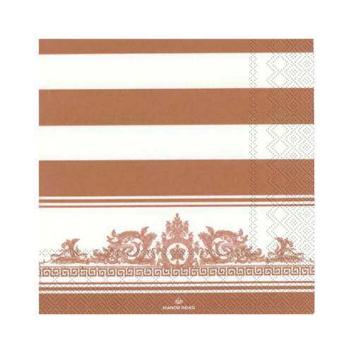 Manor Road Rococo Rose Gold Dinner Napkins 20pk