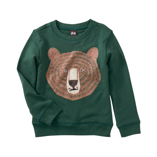 Tea Bear Face Green Shirt 3Y