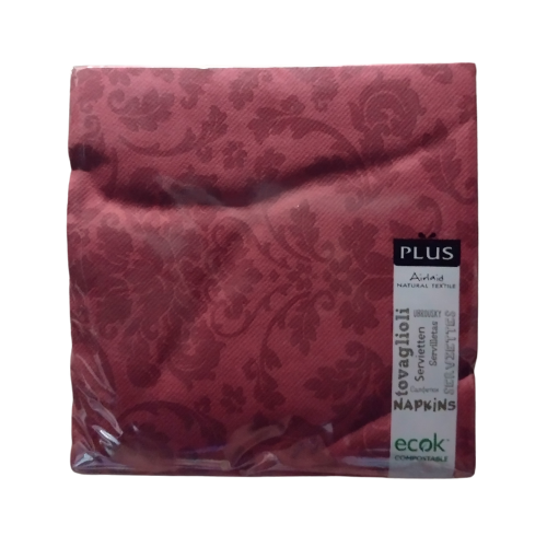 Airlaid Plus Victoria Bordeaux Napkins 50ct