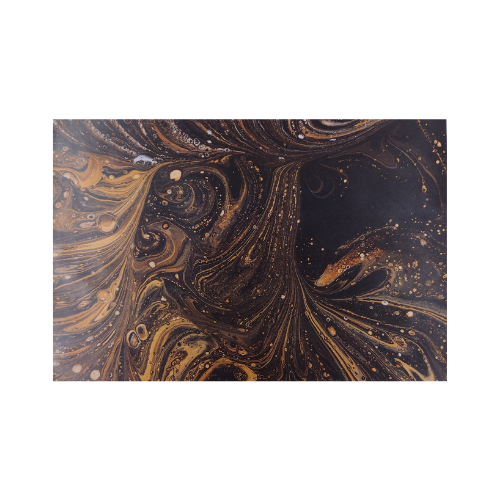 Zela Set of 25 Black & Gold Marbled Placemats