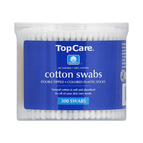 Top Care Cotton Swabs Pastel Canister 300ct