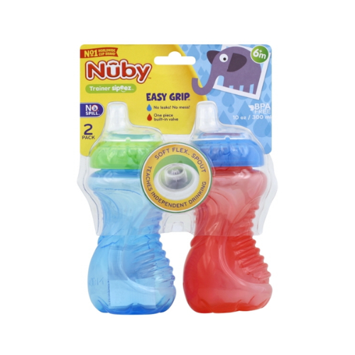 Nuby Sipper Cup W/ Soft Silicone Spout 2 Pack