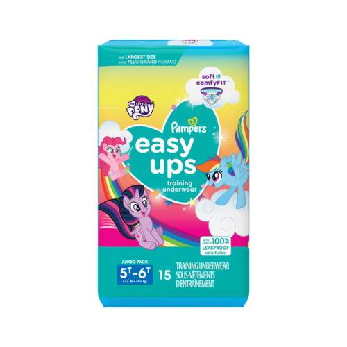 Pampers Easy Ups Jumbo Girls 5T-6T 15ct