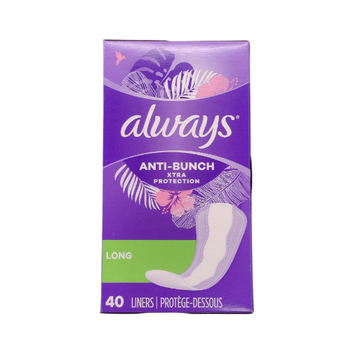 Always Anti-Bunch Long Liners 40ct