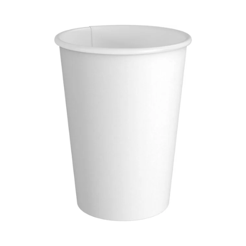 Choice 12oz White Poly Paper Hot Cup 1000ct