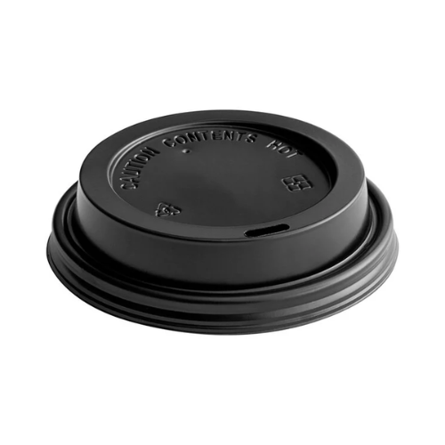 Choice Black Hot Paper Cup Travel Lid for 10-24 oz. Standard Cups 1000ct