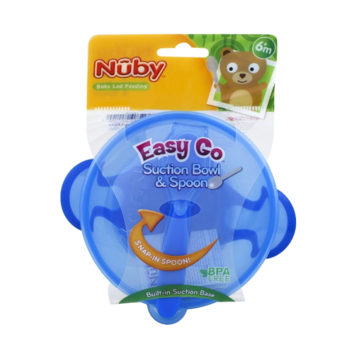 Nuby Suction Bowl w/ Spoon & Lid 3ct