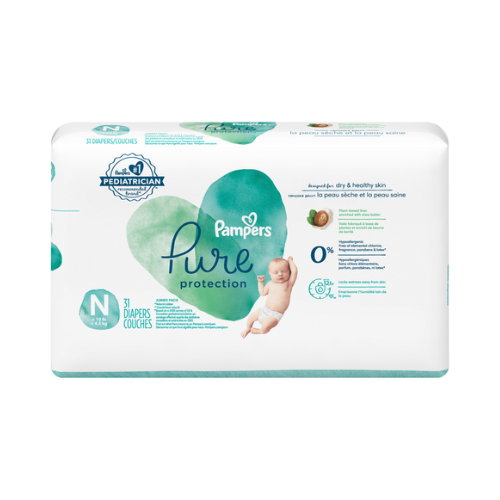 Pampers Pure Protection Size 0 Jumbo 31ct