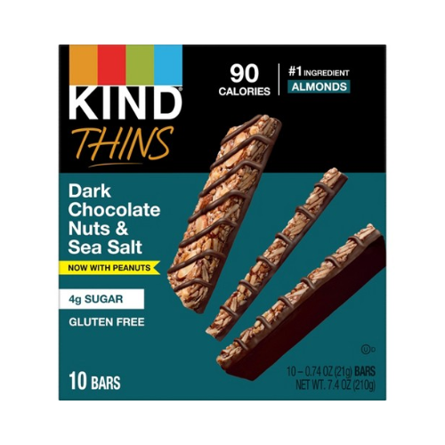 Kind Thins Dark Chocolate Nuts & Sea Salt 10 ct