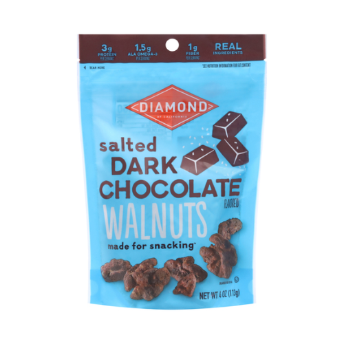 Diamond Salted Dark Chocolate Walnuts 4oz