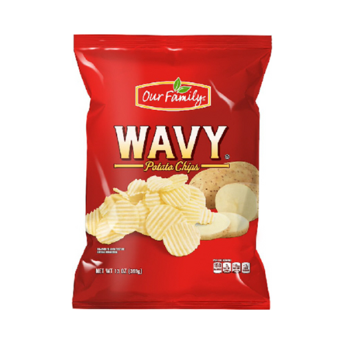 Our Family Party Size Wavy Potato Chips 13oz