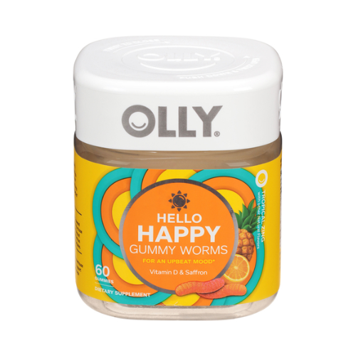 Olly Hello Happy Gummie Worms Vitamin D & Saffron 60ct