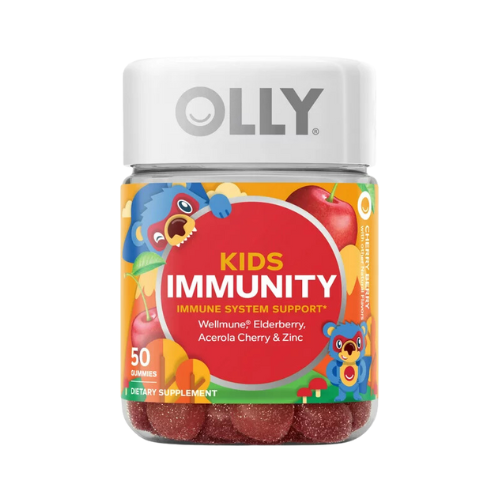 Olly Kids Immunity Gummy Supplement with Wellmune and Elderberry, Cherry 50ct