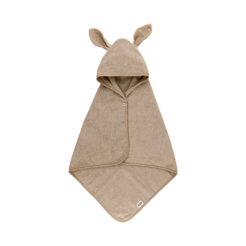 BIBS Kangaroo Hoodie Towel Baby Vanilla