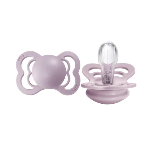 BIBS Pacifier Supreme Symmetrical 2 Pack Dusy Lilac Size 2