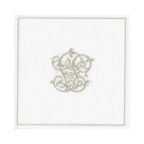 Monogram Silver Dinner Napkin 20ct