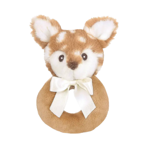 The Bearington Collection Lil'Willow Fawn Ring Rattle