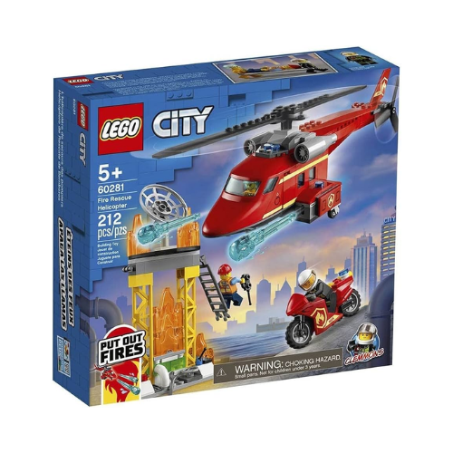 Lego City Fire Helicopter Building Toy Set