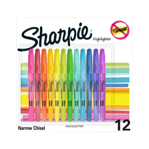 Sharpie Highlighter Assorted Pack 12ct