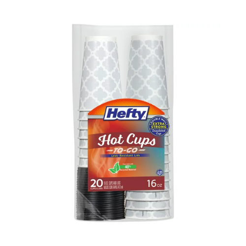 Hefty Disposable Hot Cups to Go 16 oz 20ct