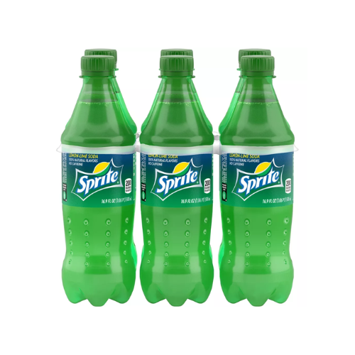 Sprite Lemon Lime  Bottles 16.9fl oz x 6pk