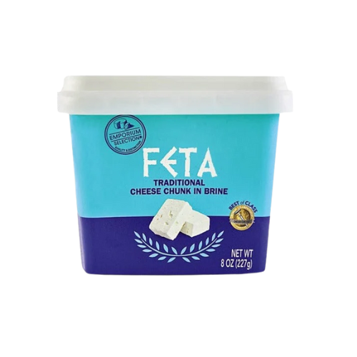 Emporium Selection Feta Traditional Cheese Chunk in Brine 8oz