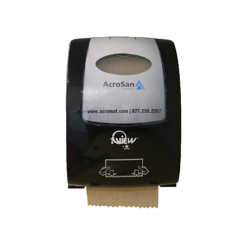 AcroSan iView Mechanical Hands-Free Roll Towel Dispenser Black 1 EA