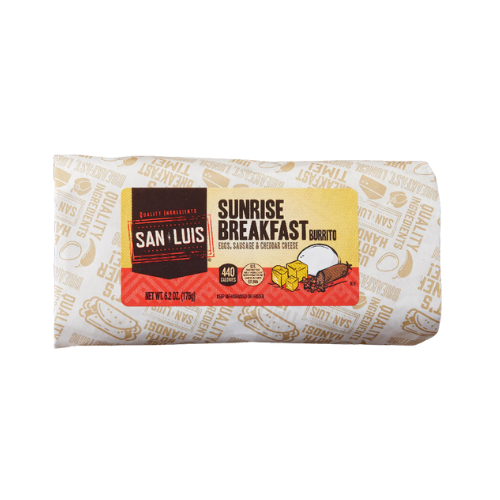 Deli Express Sunrise Breakfast Egg, Sausage & Cheese Burrito 6.2oz