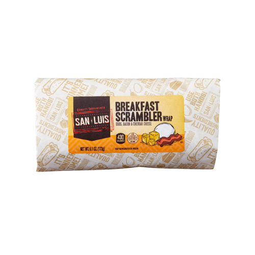 Deli Express Breakfast Scrambler Egg, Bacon & Cheese Wrap 6.1oz