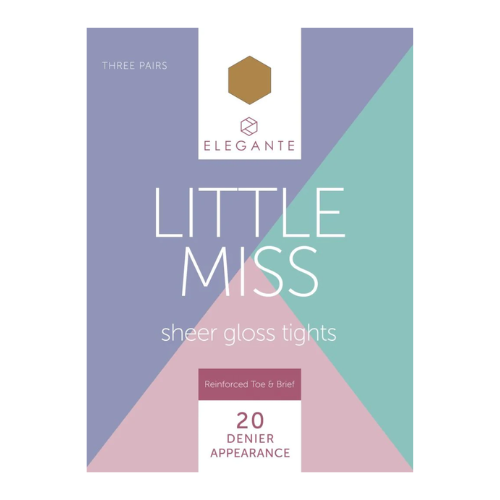 Elegante Little Miss Bronze Glow 20 Denier Gloss Tights  9 - 10 years 3pk