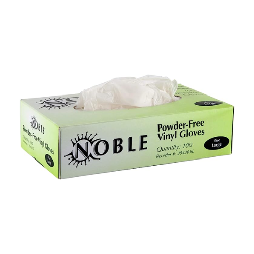 Noble Powder-Free Vinyl Large Gloves 100ct