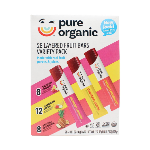 Pure Organic Fruit Bars Variety Pack .63oz x 28pk