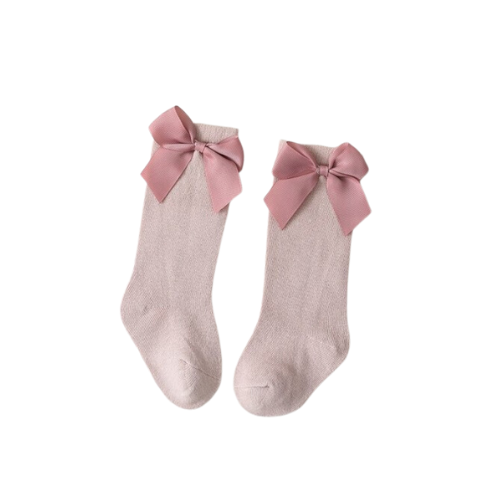 Long Bow Sock, Pink Small