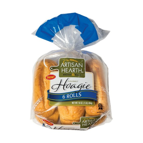 Hilltop Hearth 6"  Hoagie Roll 6ct