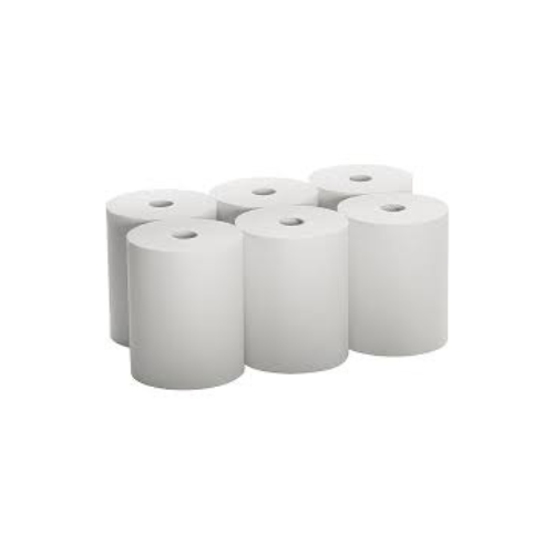 White Hardwound Roll Towel, 8“ x 800‘, 6ct