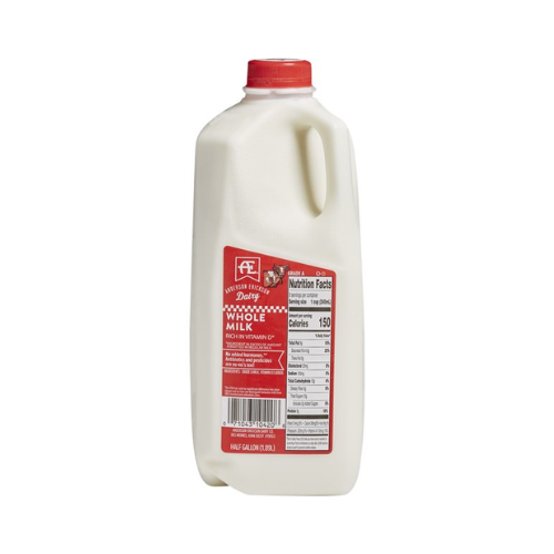 AE Dairy Whole Milk - Half Gallon