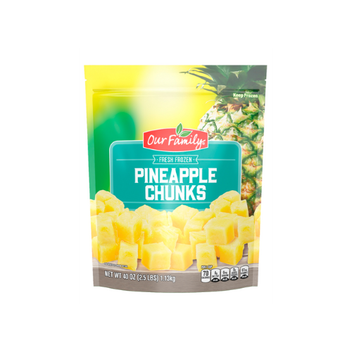 Our Family Pineapple Chunks, Frozen 40oz Bag