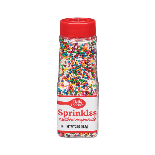 Betty Crocker Sprinkle Decors- Rainbow Nonpareils 2.1oz