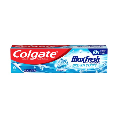 Colgate MaxFresh with Whitening Breath Strips Cool Mint 6.3oz