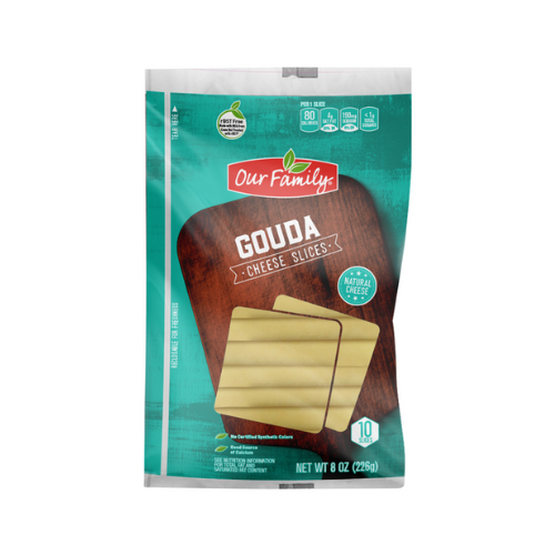 Our Family Gouda Natural Cheese Slices 8oz