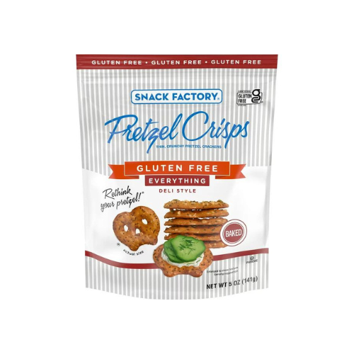 Snack Factory Pretzel Crisps Gluten Free Everything Flavor 5oz