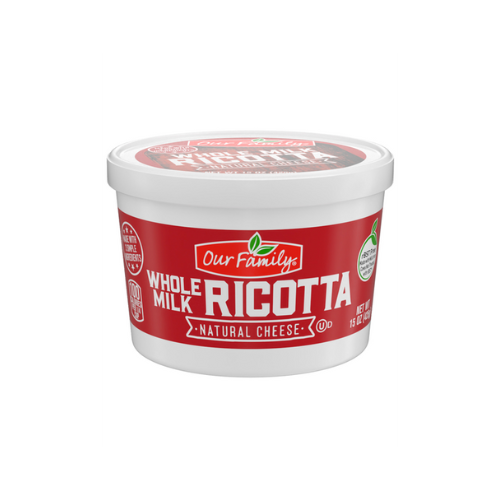 Our Family Ricotta Whole Milk Cheese 15oz