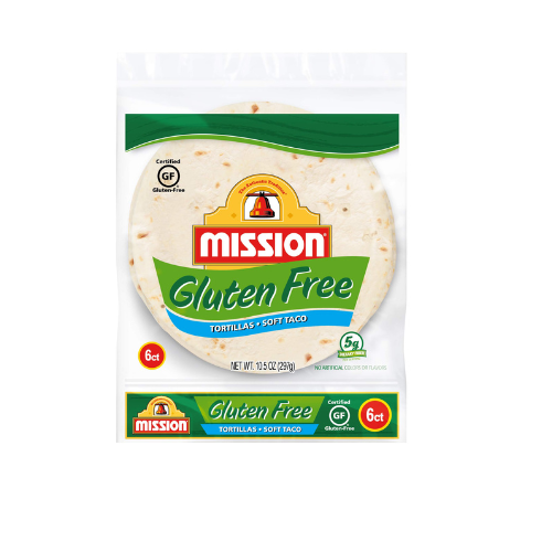 Mission Gluten Free Soft Tortilla Shells 6ct 10.5oz