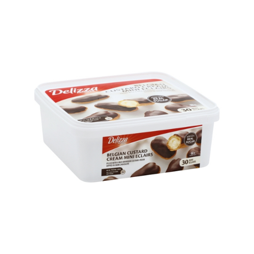 Delizza Chocolate Topped Mini Eclairs 30 ct Tube 14.8oz