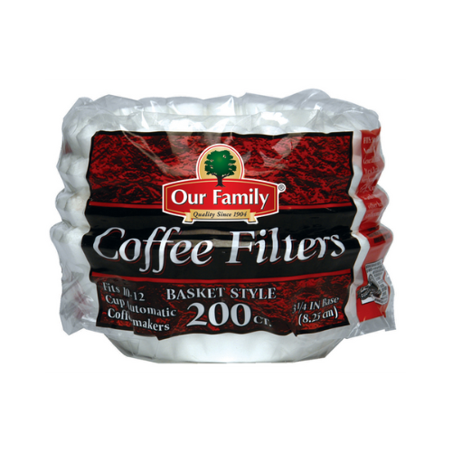 Our Family Coffee Filters Basket Style 200ct