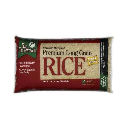 Par Excellence Enriched Parboiled Premium Long Grain Rice, 10 LB (160 oz)