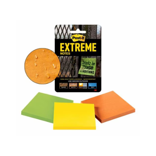 Post-it Extreme Notes Green, Orange, Yellow 3 in x 3 in 45 Sheets/Pad x 3