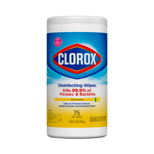 Clorox Disinfecting Wipes Lemon Fresh 75 Wipes, 1ct